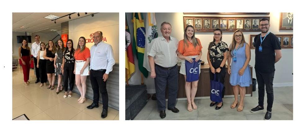 Diretoria e equipe da ACIST foram recebidos pelos representantes da Microempa e CIC Caxias